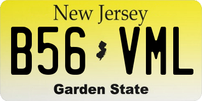NJ license plate B56VML