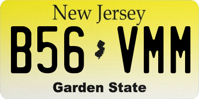 NJ license plate B56VMM