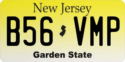 NJ license plate B56VMP