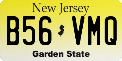 NJ license plate B56VMQ