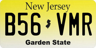 NJ license plate B56VMR