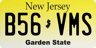 NJ license plate B56VMS