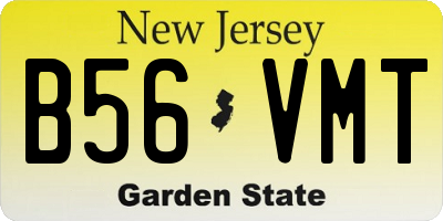 NJ license plate B56VMT