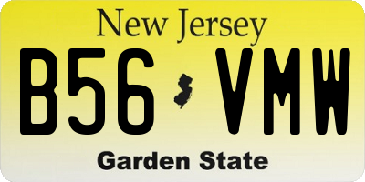 NJ license plate B56VMW