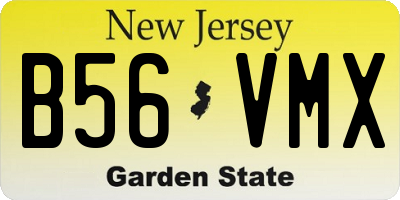NJ license plate B56VMX