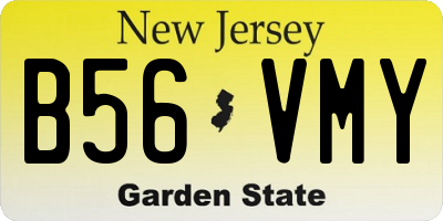 NJ license plate B56VMY