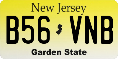 NJ license plate B56VNB