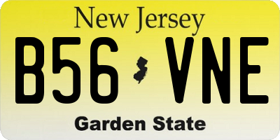NJ license plate B56VNE