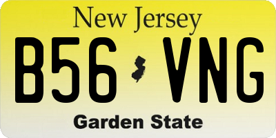 NJ license plate B56VNG