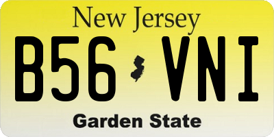 NJ license plate B56VNI