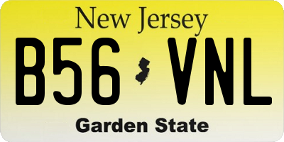 NJ license plate B56VNL