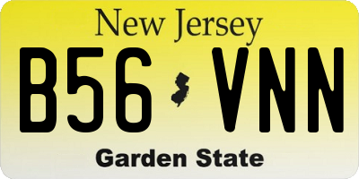 NJ license plate B56VNN