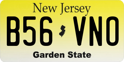 NJ license plate B56VNO