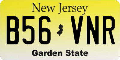 NJ license plate B56VNR
