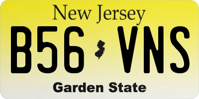 NJ license plate B56VNS