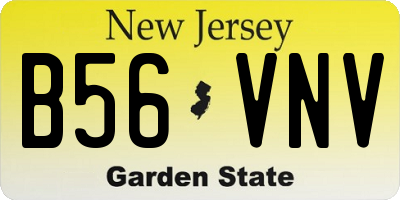 NJ license plate B56VNV