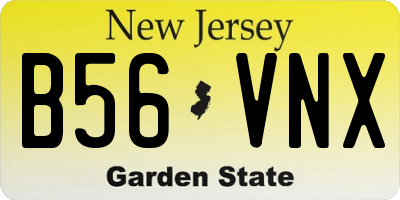 NJ license plate B56VNX