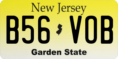 NJ license plate B56VOB