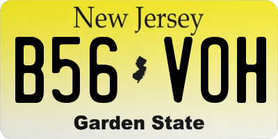 NJ license plate B56VOH