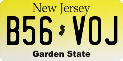 NJ license plate B56VOJ