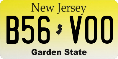 NJ license plate B56VOO