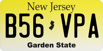 NJ license plate B56VPA