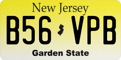 NJ license plate B56VPB