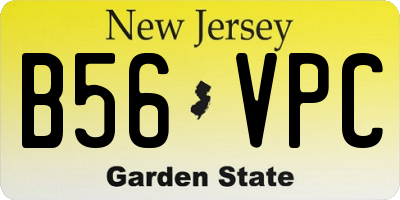 NJ license plate B56VPC