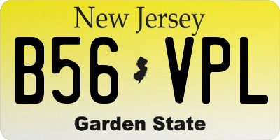 NJ license plate B56VPL