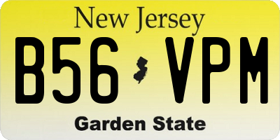 NJ license plate B56VPM