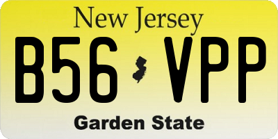 NJ license plate B56VPP