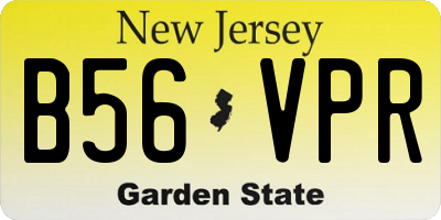 NJ license plate B56VPR