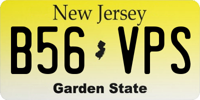 NJ license plate B56VPS