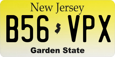 NJ license plate B56VPX