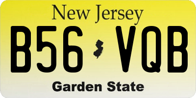 NJ license plate B56VQB