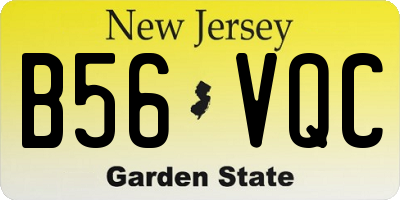 NJ license plate B56VQC