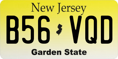 NJ license plate B56VQD