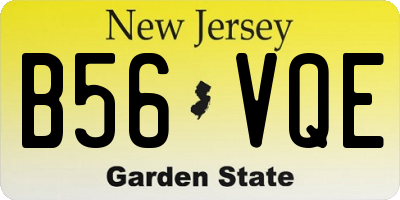 NJ license plate B56VQE
