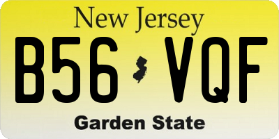 NJ license plate B56VQF