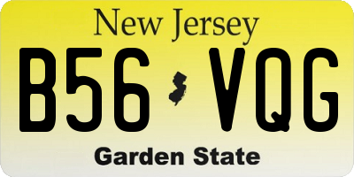 NJ license plate B56VQG