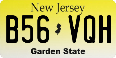 NJ license plate B56VQH