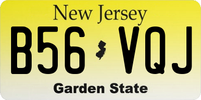 NJ license plate B56VQJ