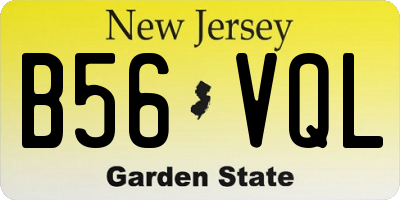 NJ license plate B56VQL