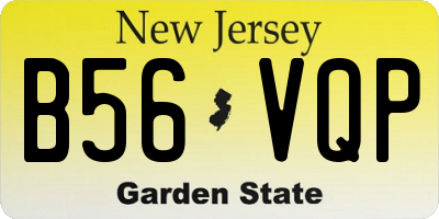 NJ license plate B56VQP