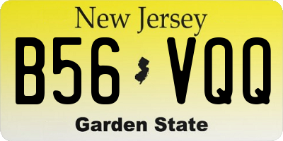 NJ license plate B56VQQ