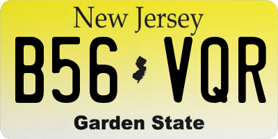 NJ license plate B56VQR