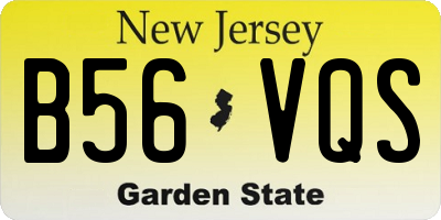 NJ license plate B56VQS