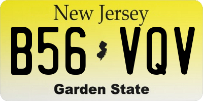 NJ license plate B56VQV