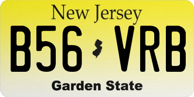 NJ license plate B56VRB