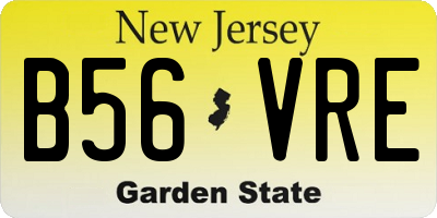NJ license plate B56VRE